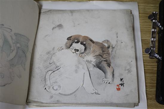 Ten Japanese Surimono prints